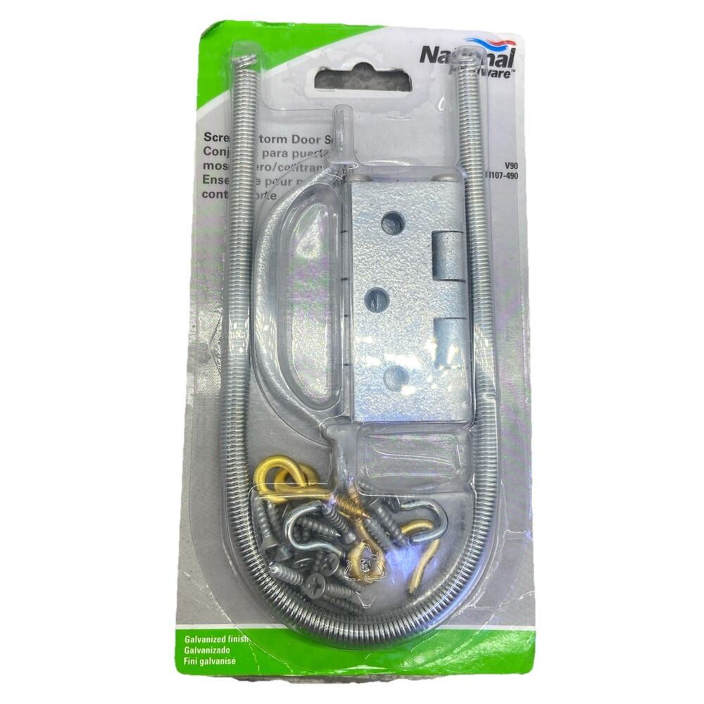 NATIONAL HARDWARE N107-490 Screen/Storm Hinge Door Set Galvanized